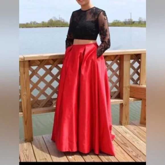 strapless open back dress Sherri Hill 53579 Prom Dress - Coral main image 0